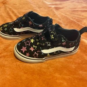 Girl vans stars Velcro size 10